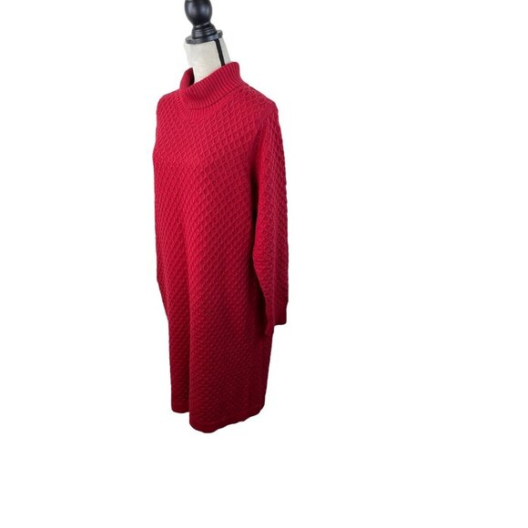 Eloquii Textured Turtleneck Long Sleeve Sweater Dress Holiday Winter - Picture 3 of 10